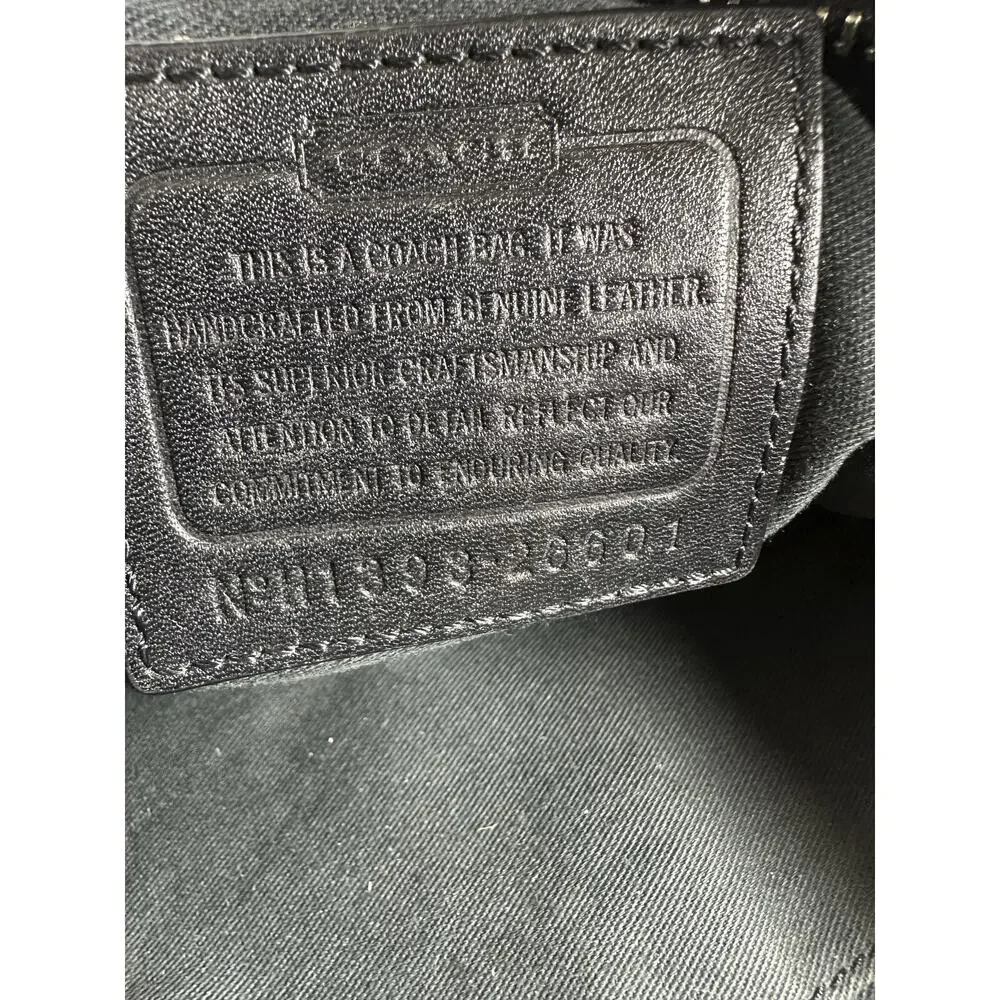 *Flawed* Coach Legacy Leather Double Gusset Crossbody Bag Black Leather 26601 - Picture 3 of 16